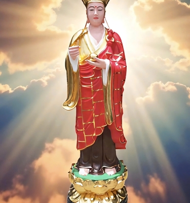 Tượng Địa Tạng Đứng Đài Sen 
