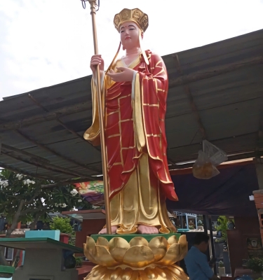 Tượng Địa Tạng Vương Bồ Tát Đứng Đài Sen