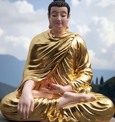 Tượng Phật Bổn Sư Ngồi Bằng Composite/ Xi Măng