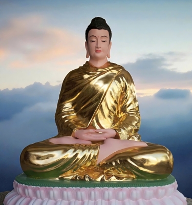 Tượng Phật Bổn Sư Ngồi Thiền Bằng Composite