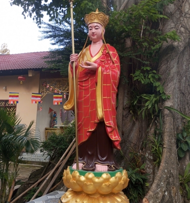 Tượng Phật Địa Tạng Đứng Chất Liệu Composite