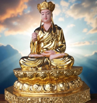 Tượng Phật Địa Tạng Vương Bồ Tát Sơn Dát Vàng